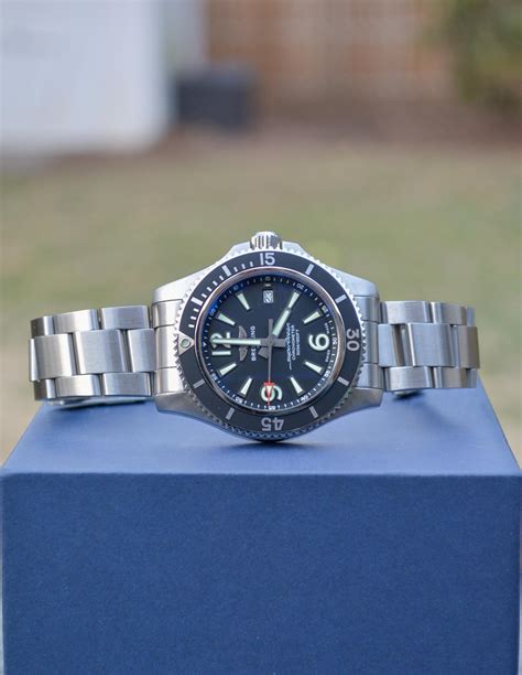 breitling suoerocean 42mm rubber|Breitling Superocean 42MM Black Dial Rubber Strap (A17366).